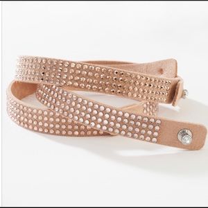Swarovski Crystal Suede Blush Wrap Bracelet